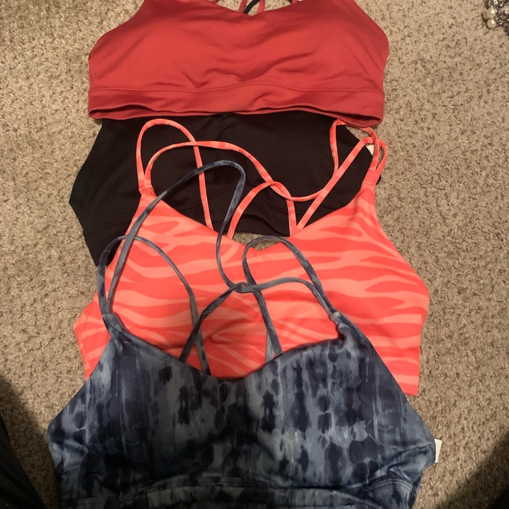 - Set of 4old navy light support workout bras! Very good used condition